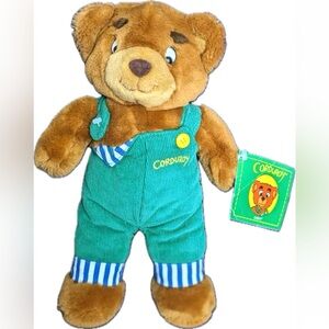 NWT NEW 1996 EDEN TOYS CORDUROY TEDDY BEAR CHARACTER PLUSH TOY 12" RARE FREEMAN